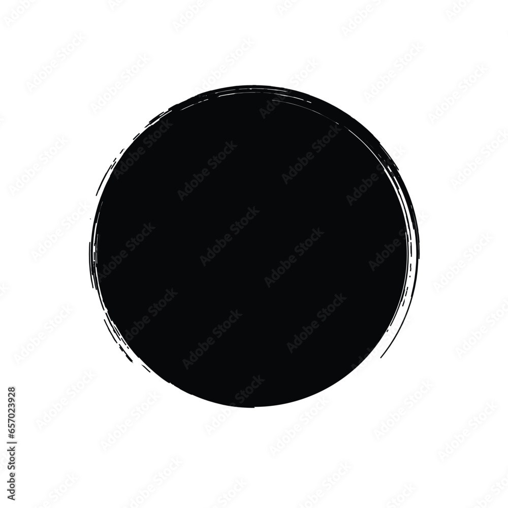Grunge Circle Shape Filled Abstract rounded shape