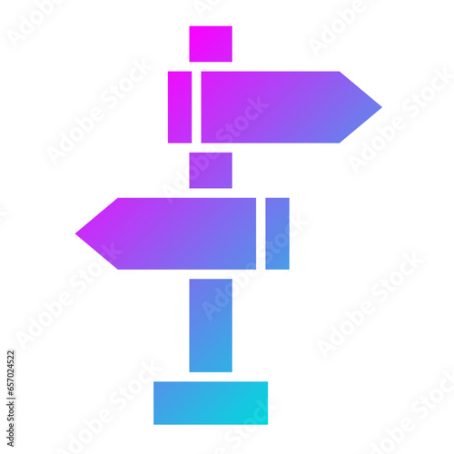 Road sign Vector Icon Design Illustration