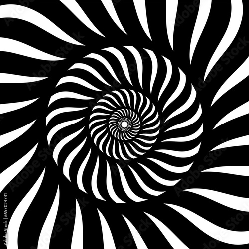 Optical Illusion Spiral Background. Vector Illustration