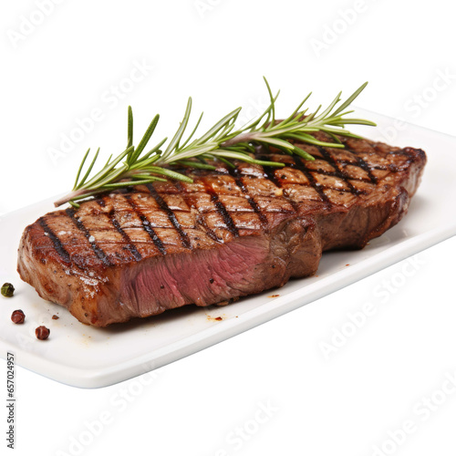 raw beef steak on transparent background