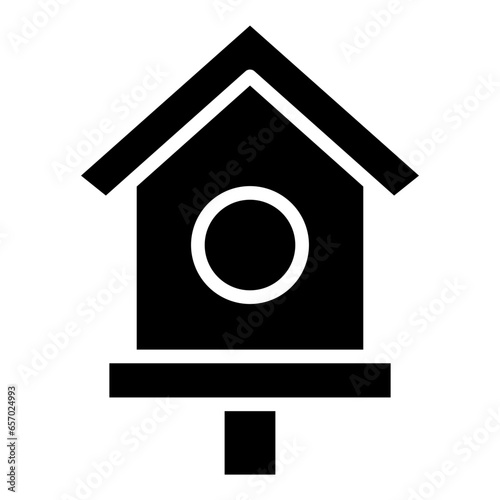 Solid Bird house icon