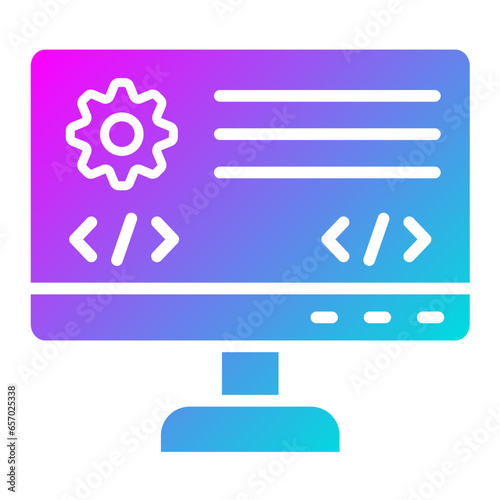 Backend Vector Icon Design Illustration