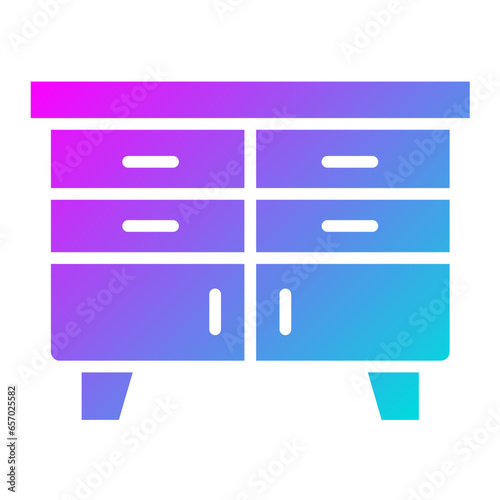 Sideboard Vector Icon Design Illustration
