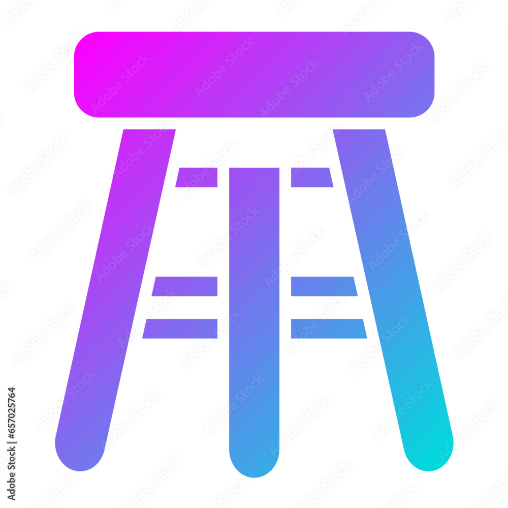 Bar Stool Vector Icon Design Illustration Bar Stool Vector Icon Design Illustration