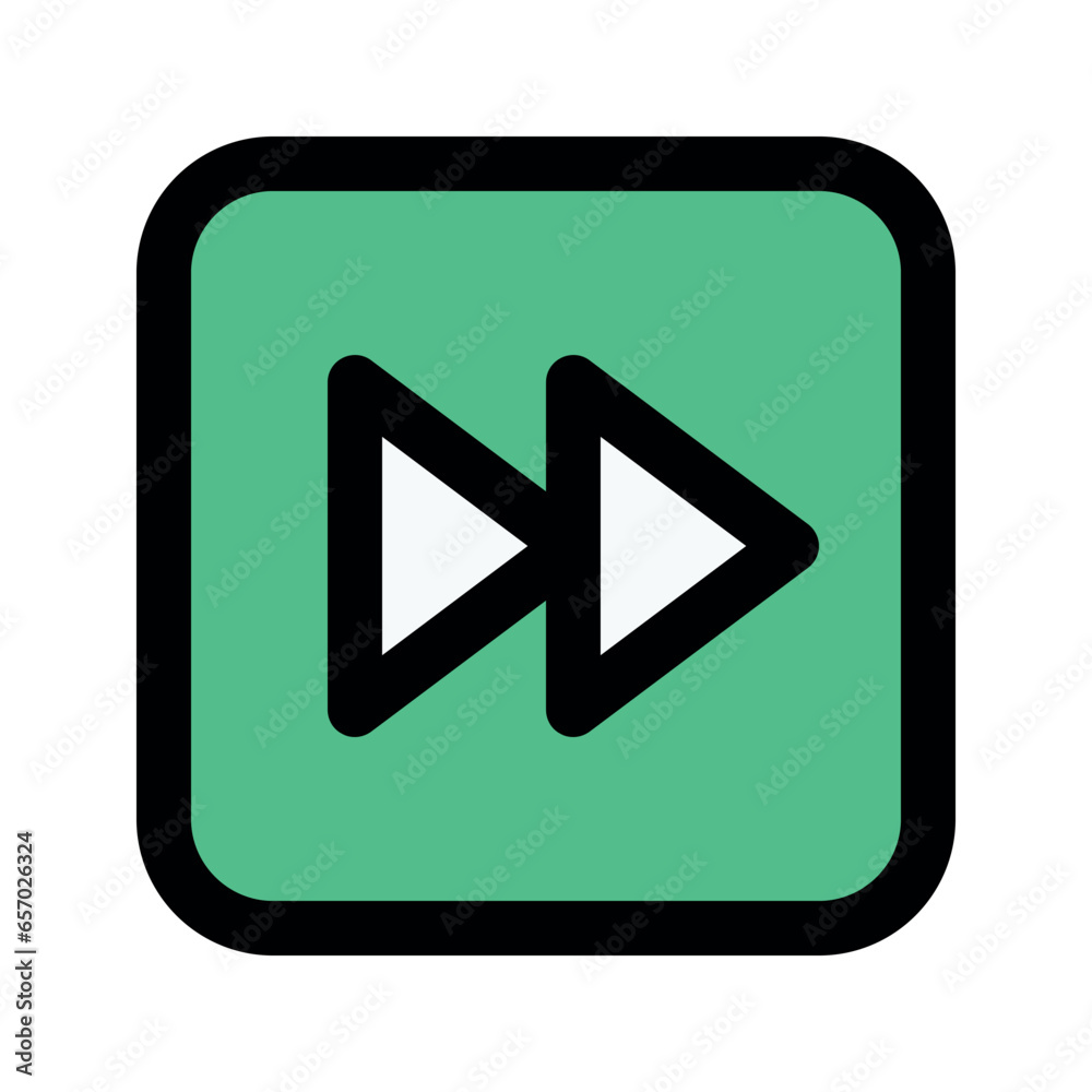 Illustration vector graphic icon of Forward Music. Filled Line Style Icon. Multimedia Themed Icon. Vector illustration isolated on white background. Perfect for website or application design. Illustration vector graphic icon of Forward Music. Filled Line Style Icon. Multimedia Themed Icon. Vector illustration isolated on white background. Perfect for website or application design.