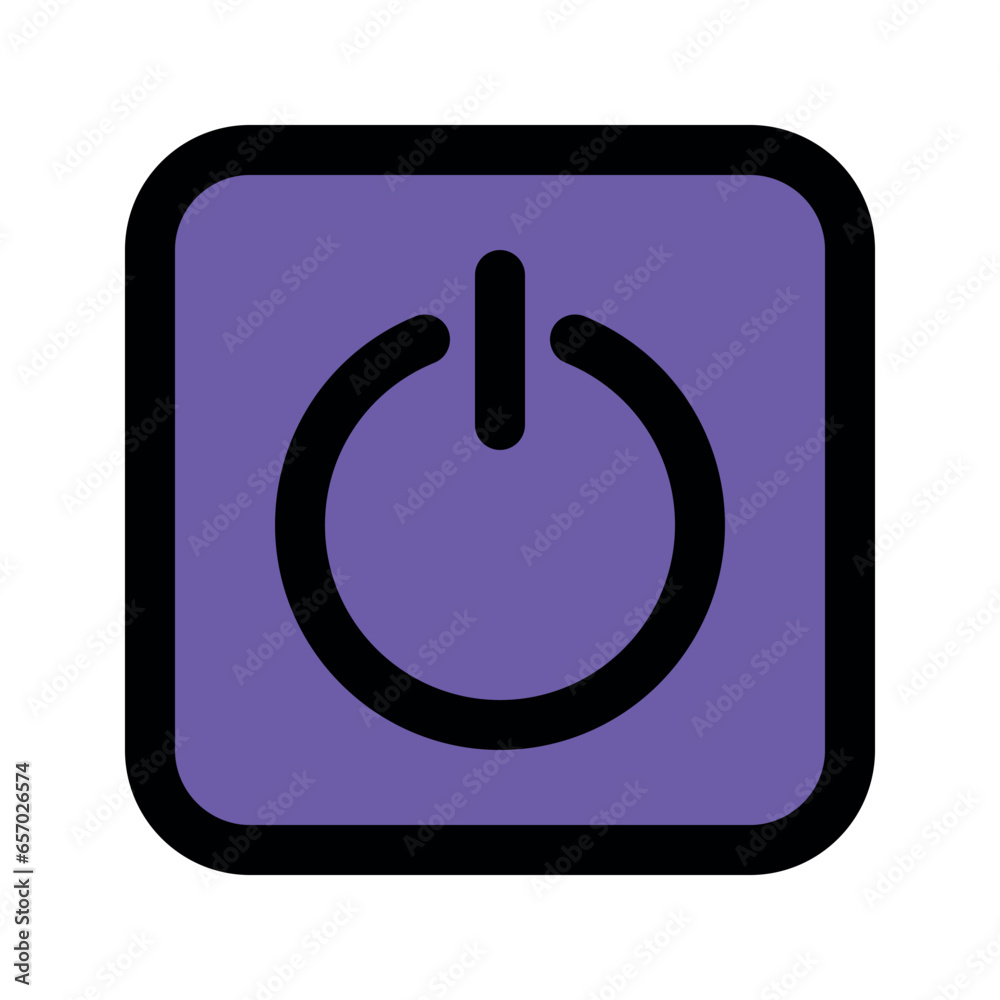 Illustration vector graphic icon of Power. Filled Line Style Icon. Multimedia Themed Icon. Vector illustration isolated on white background. Perfect for website or application design. Illustration vector graphic icon of Power. Filled Line Style Icon. Multimedia Themed Icon. Vector illustration isolated on white background. Perfect for website or application design.