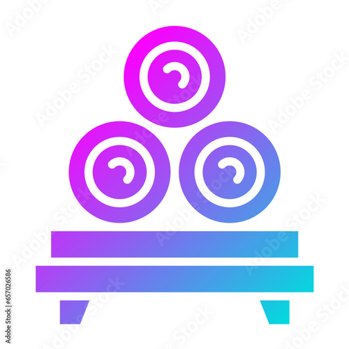 Hay Bale Vector Icon Design Illustration