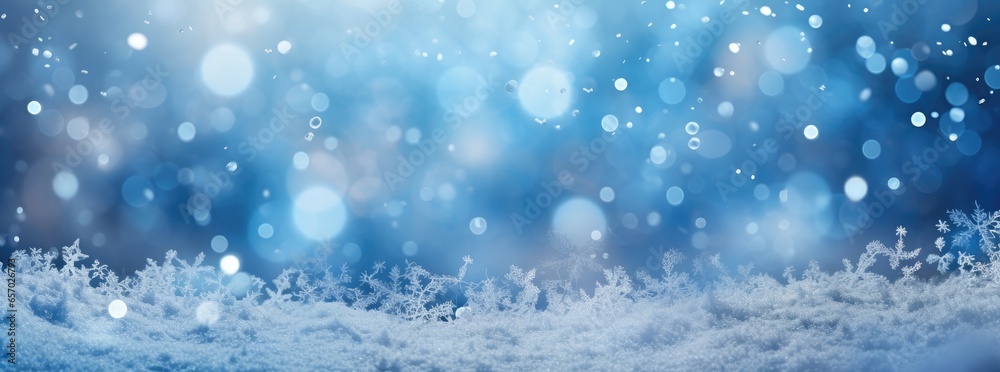 A winter background made of snowflakes (Generative Ai)