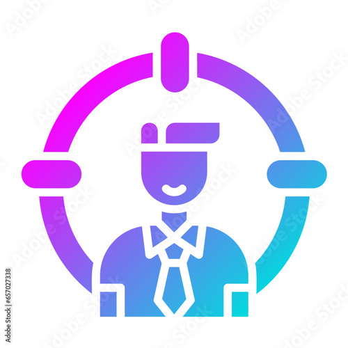 Head Hunting Vector Icon Design Illustration