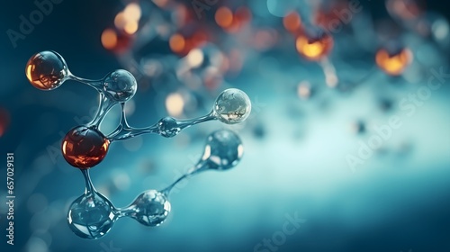 Science background with molecule or atom, Abstract structure for Science or medical background,