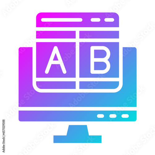 Ab testing Vector Icon Design Illustration
