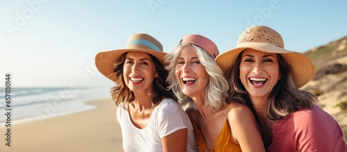 Happy generation women having fun with Friends smiling at camera