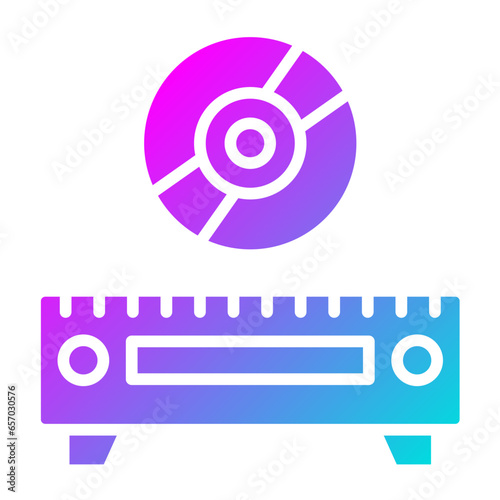 Cd Player Vector Icon Design Illustration