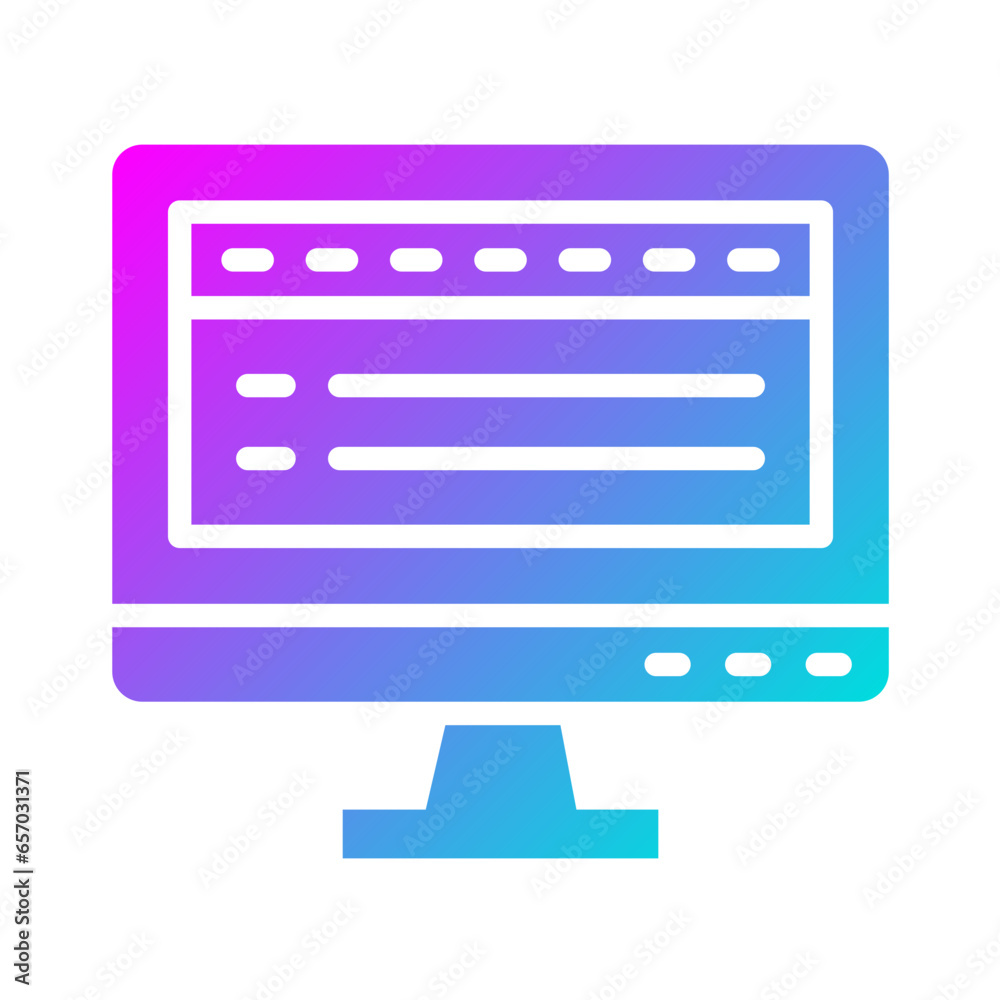 Screen Vector Icon Design Illustration Screen Vector Icon Design Illustration