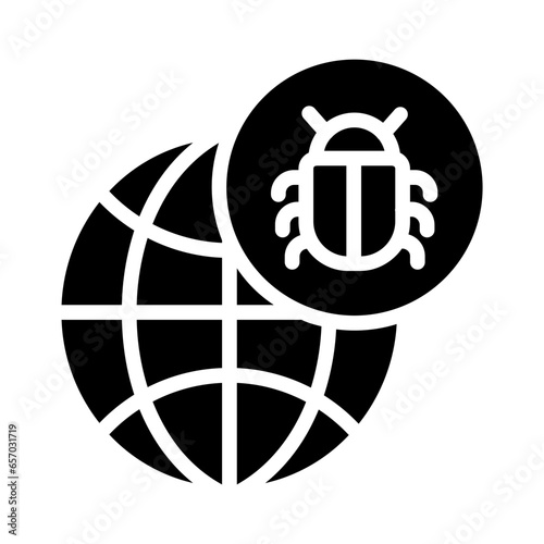 Solid Bug Globe icon