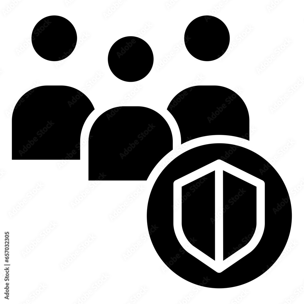 Solid Users Shield icon