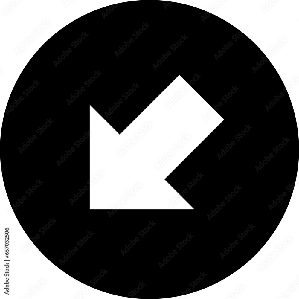 down left circle icon down left circle icon