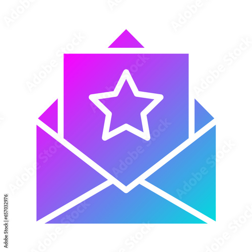 Starred Message Vector Icon Design Illustration