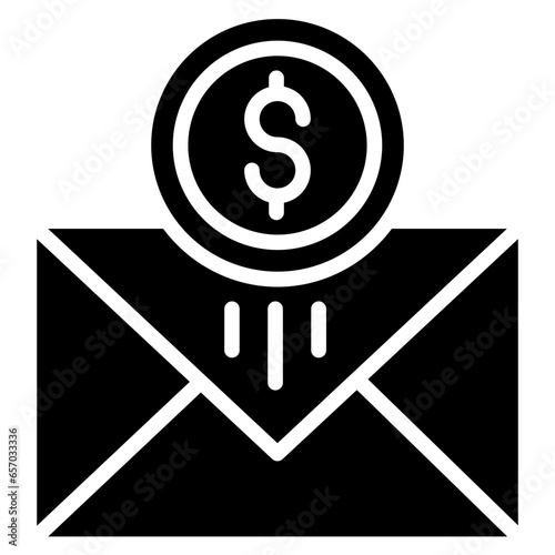 Solid Envelope Dollar icon