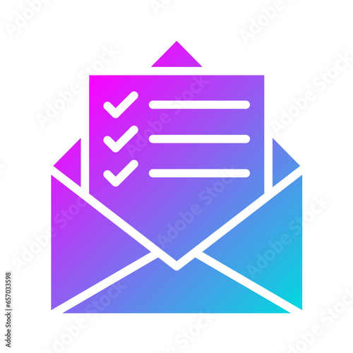 Mail List Vector Icon Design Illustration photo