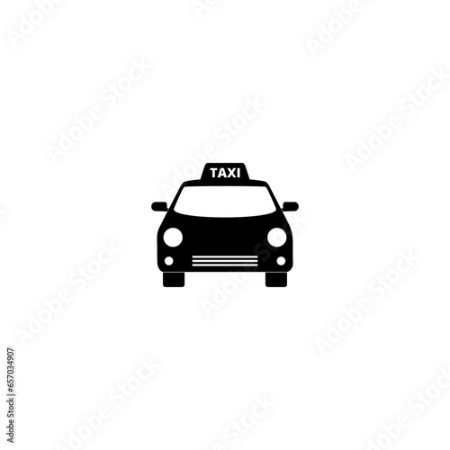  Taxi car icon for web design isolated on white background