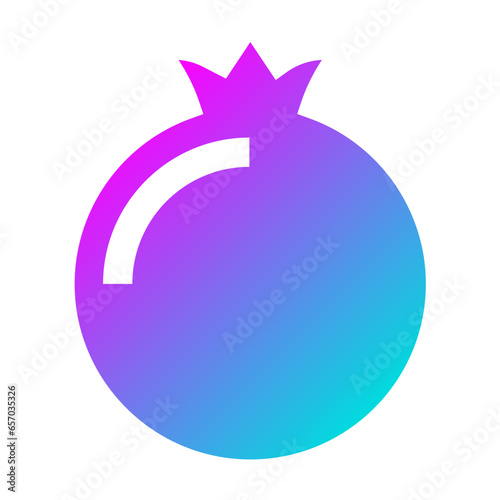 Pomegranate Vector Icon Design Illustration