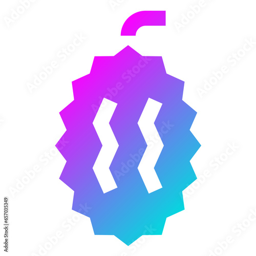 Durian Vector Icon Design Illustration