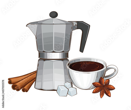 Moka Pot Coffee Maker, Electric Espresso Coffee Maker Pot, Espresso machine