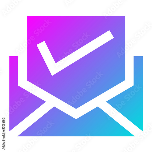 Verified Email Vector Icon Design Illustration