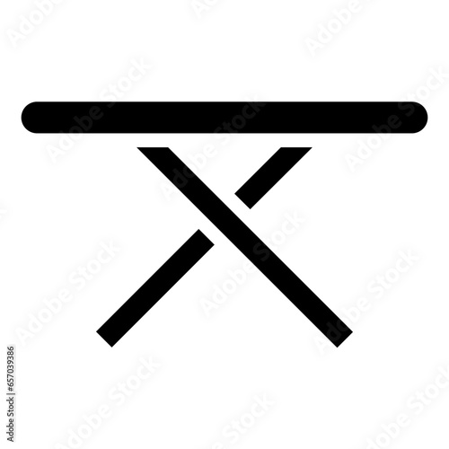 Solid ironing stand icon