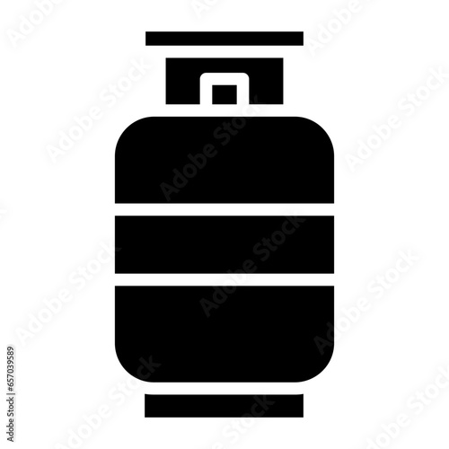 Solid gas cylinder icon