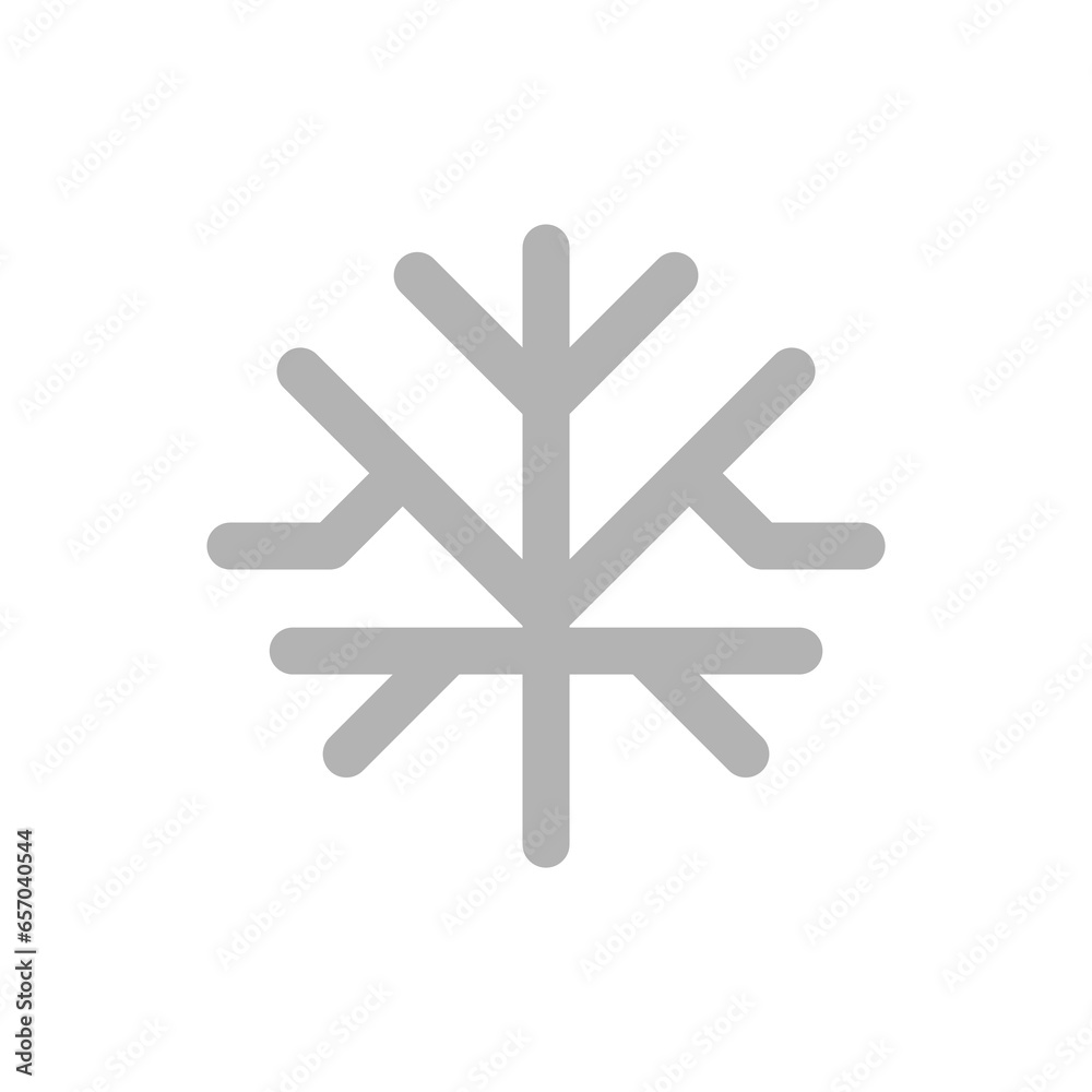 snowflake icon on a white background, vector illustration