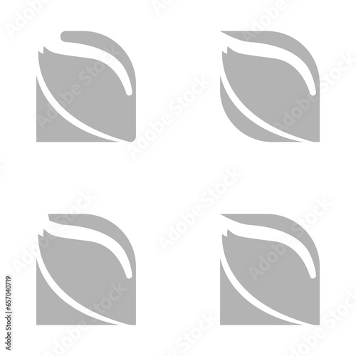 tree leaves icon on a white background  vector illustration