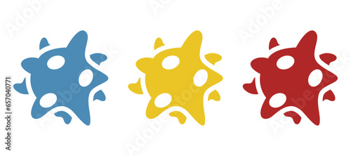 no virus icon on a white background, vector illustration