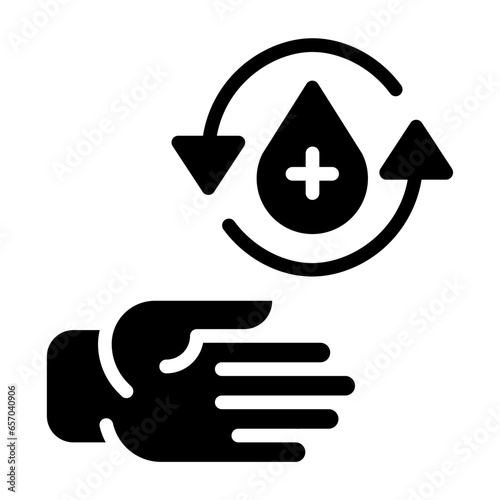 Solid Hygiene hand icon