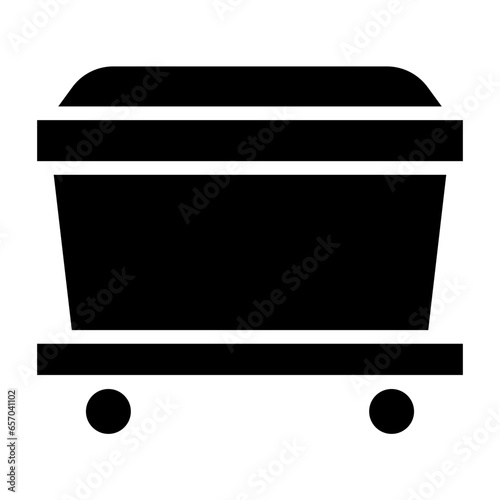 Solid Coal trolly icon