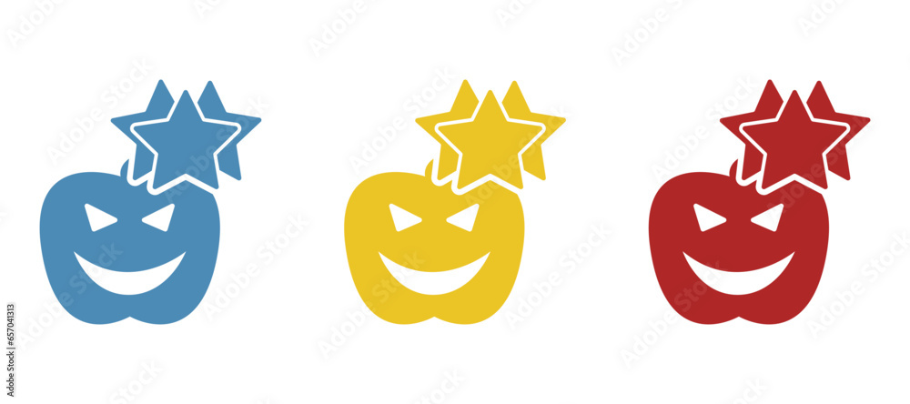 pumpkin jack icon on white background, vector illustration