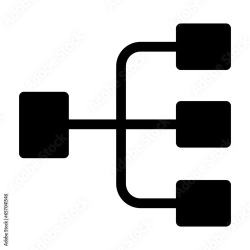Solid Diagram flow icon
