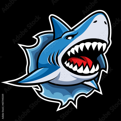 Great Shark with opened mouth