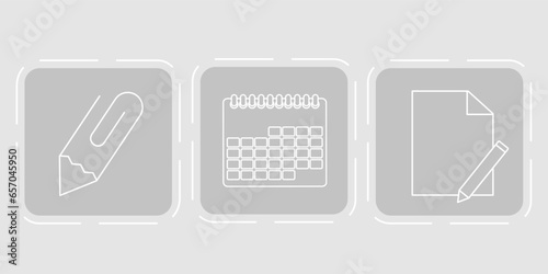 Icons of planning document flow accounting and auditing finance stock exchange vector illustration