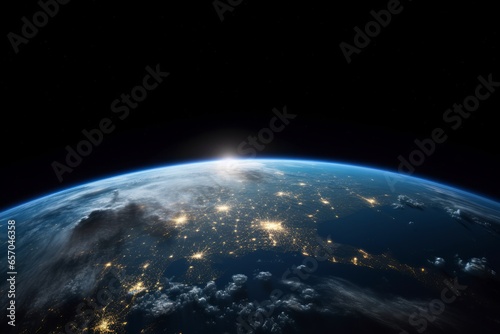 The earth at night as seen from space