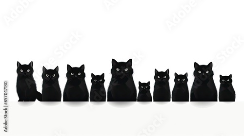 A group of black cats photo