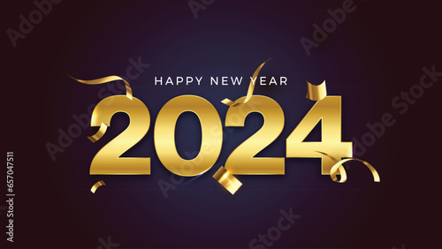 Free vector happy new year 2024 background
 photo