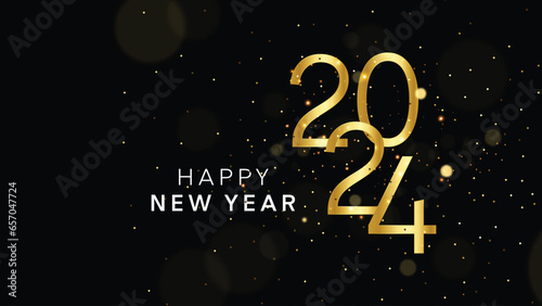Free vector happy new year 2024 background
