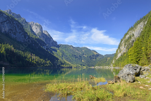 Gosausee lake in Gosau, a beautiful lake with moutains in Salzkammergut, Alps, Austria. © Pecold
