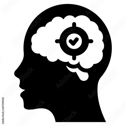 Concentrating Glyph Icon