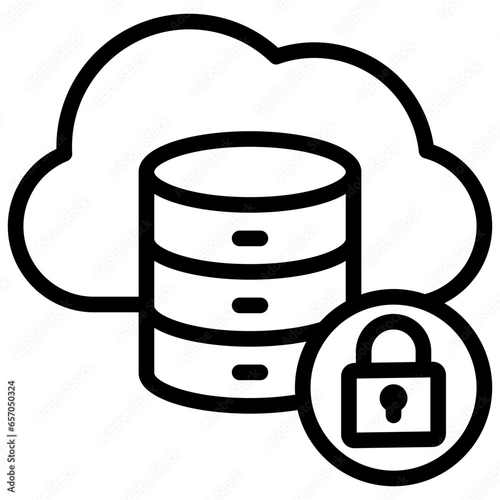 Data Integrity Outline Icon Data Integrity Outline Icon