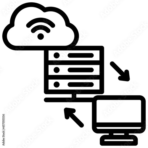 Proxy Server Outline Icon