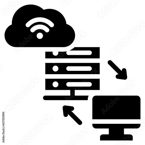 Proxy Server Glyph Icon
