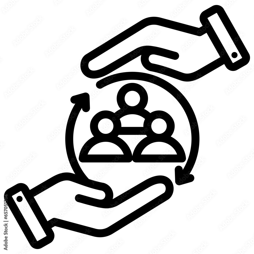 Human Resource Outline Icon Human Resource Outline Icon